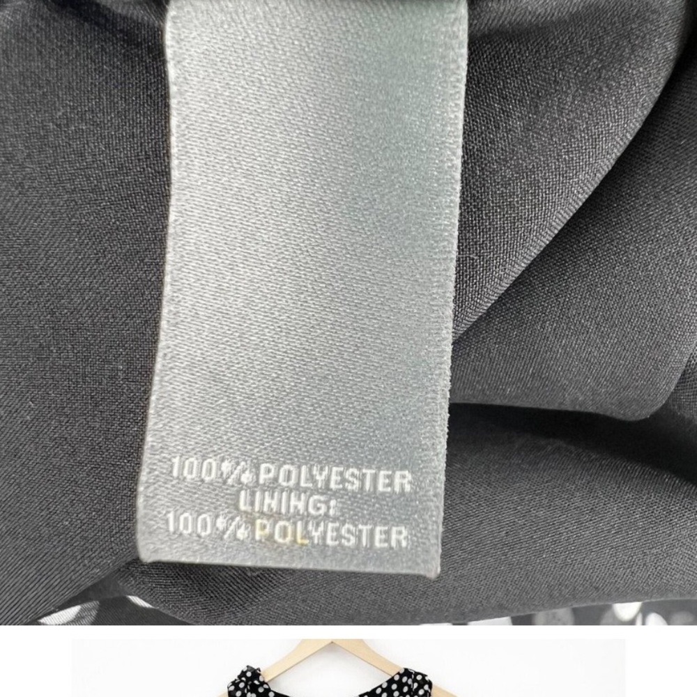 Neiman Marcus Black White Bow Detail Polka Dot Asymmetrical Hem Party Dress 14 - Picture 4 of 9